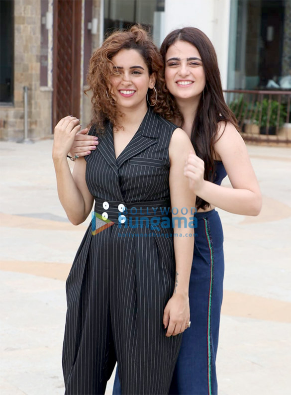 cast of film patakha snapped during media interactions at sun n sand in juhu 5