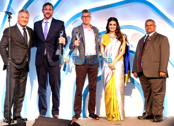 Dia Mirza snapped with Alec Baldwin at the UN Environment awards Dia Mirza snapped with Alec Baldwin at the UN Environment awards
