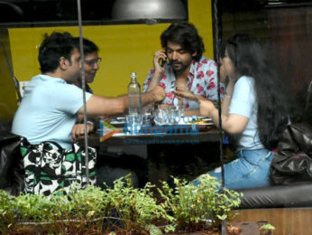 Gurmeet Choudhary snapped at Silver Beach Cafe in Juhu