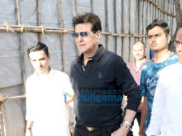 Jeetendra, Ekta Kapoor and Tusshar Kapoor snapped during Ganesh visarjan