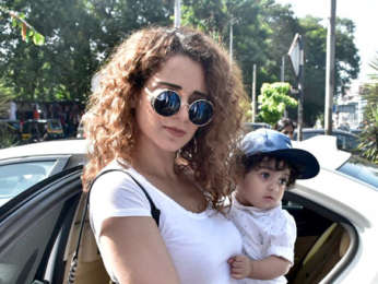 Kangana Ranaut snapped with her family at Bastian