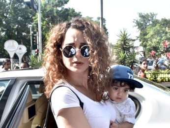 Kangana Ranaut snapped with her family at Bastian