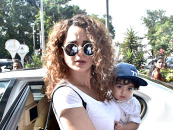 Kangana Ranaut snapped with her family at Bastian
