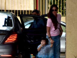 Kareena Kapoor Khan and Taimur Ali Khan snapped at Karisma Kapoor’s house