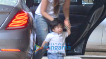 Kareena Kapoor Khan and Taimur Ali Khan snapped at Karisma Kapoor’s residence