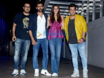 Kartik Aaryan, Dinesh Vijan, Kriti Sanon & Varun Sharma spotted at Hakkasan