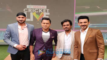 Nawazuddin Siddiqui visits Star Sports studio to promote his film Manto on Nerolac Cricket Live