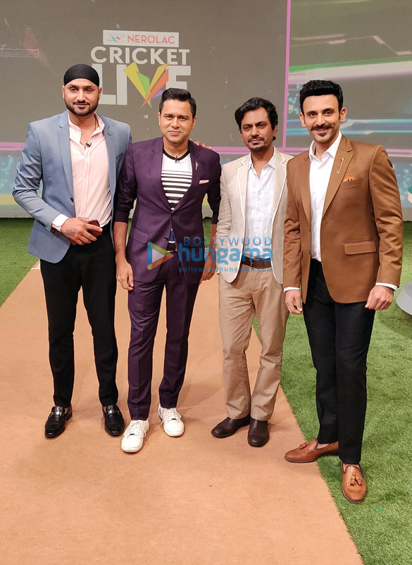 Nawazuddin Siddiqui visits Star Sports studio to promote his film Manto on Nerolac Cricket Live