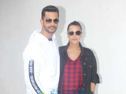 Neha Dhupia and Angad Bedi snapped at No Filter Neha set