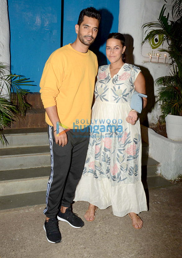 neha dhupia and angad bedi spotted at olive in bandra 6