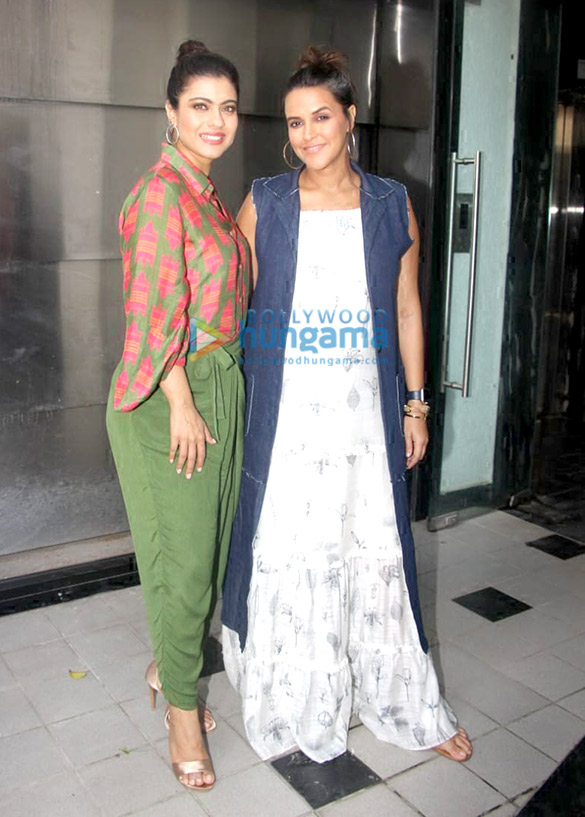 neha dhupia and kajol spotted before the shoot of no filter neha 3