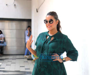 Radhika Apte and Neha Dhupia snapped on sets of the show #NoFilterNeha Season 3