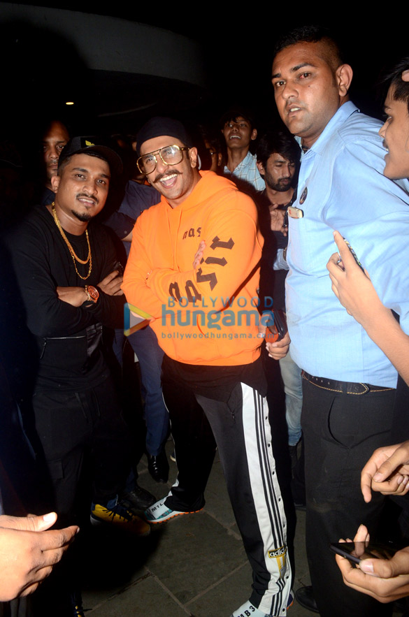 ranveer singh snapped at famous studio for gully fest 2