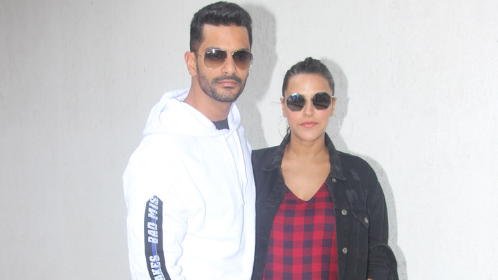 SPOTTED: Neha Dhupia & husband Angad Bedi before the shoot of #NoFilterNeha season 3