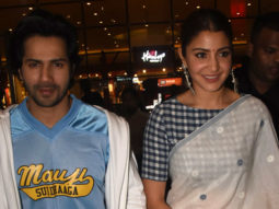SPOTTED: Varun Dhawan & Anushka Sharma return from Sui Dhaaga promotions in Kolkata