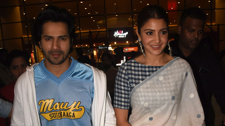 SPOTTED: Varun Dhawan & Anushka Sharma return from Sui Dhaaga promotions in Kolkata