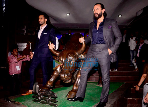 saif ali khan radhika apte and others snapped at the trailer launch of baazaar 2