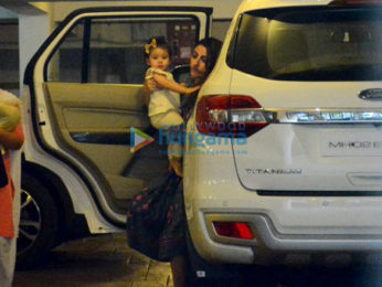 Saif Ali Khan, Taimur Ali Khan, Soha Ali Khan, Inaaya and Sharmila Tagore snapped at Saif's house