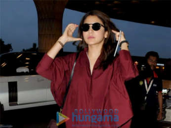 Sanya Malhotra, Anushka Sharma and Varun Dhawan snapped at the airport