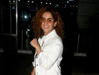 Sanya Malhotra, Anushka Sharma and Varun Dhawan snapped at the airport