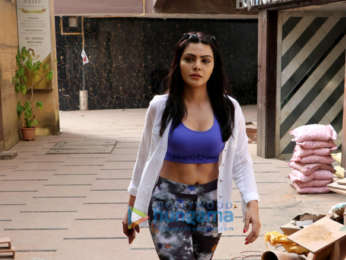 Sherlyn Chopra spotted at Body Sculpture gym in Juhu