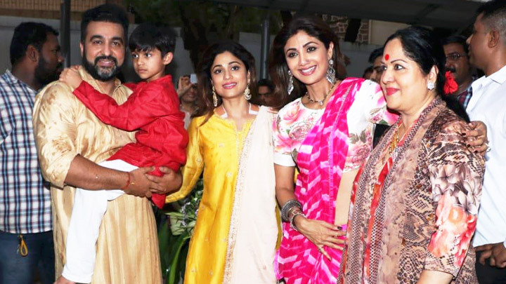 Shilpa Shetty and family spotted during Ganesh visarjan