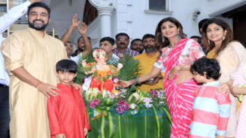 Shilpa Shetty and family snapped during Ganesh visarjan
