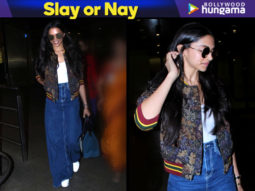 Slay or Nay: Deepika Padukone in Sandro Paris and Nike at the airport