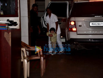 Taimur Ali Khan snapped at his grandmother's house in Bandra
