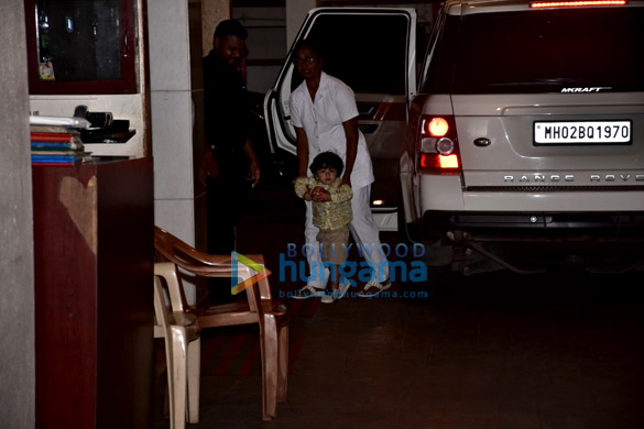 Taimur Ali Khan snapped at his grandmother’s house in Bandra