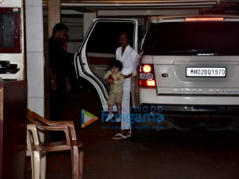 Taimur Ali Khan snapped at his grandmother's house in Bandra