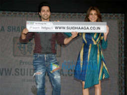 Varun Dhawan and Anushka Sharma snapped during Sui Dhaaga – Made In India promotions
