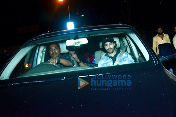 Varun Dhawan with girl friend and Jimmy Sheirgill snapped at Bandra Varun Dhawan with girl friend and Jimmy Sheirgill snapped at Bandra