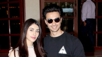 Warina Hussain and Aayush Sharma snapped at 91.1 FM Radio City office for Loveratri promotions