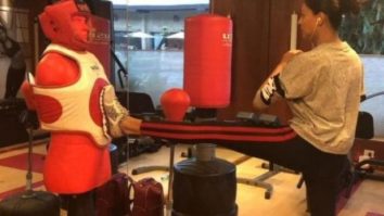 Watch Cool mom Sushmita Sen gives daughter Renee lessons in kick-boxing