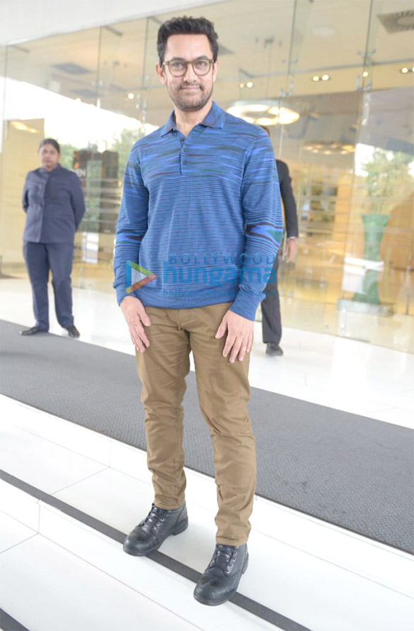 Aamir Khan snapped travelling to the airport in New Delhi