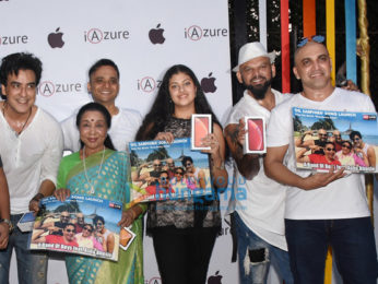 Asha Bhosle and Zanai Bhosle at the launch of iPhone XR at their store iAzure in Bandra