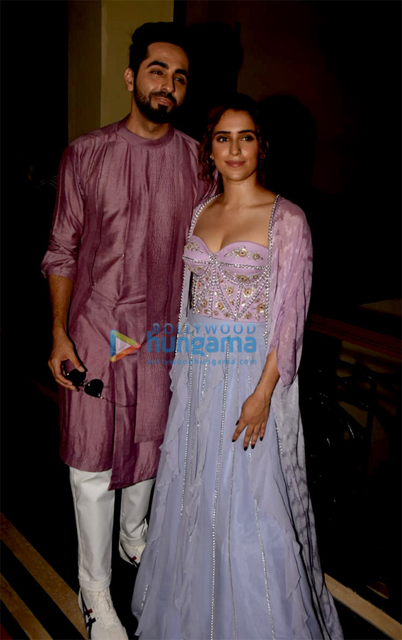 ayushmann khurrana sanya malhotra snapped promoting badhaai ho 1
