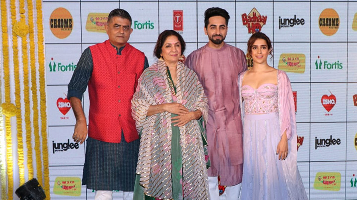 Ayushmann Khurrana, Sanya Malhotra snapped promoting ‘Badhaai Ho’ Part 01