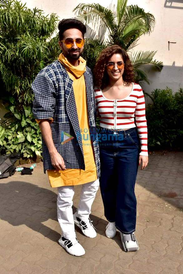 Ayushmann Khurrana and Sanya Malhotra spotted in Bandra