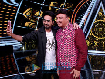Ayushmann Khurrana snapped on sets of Indian Idol