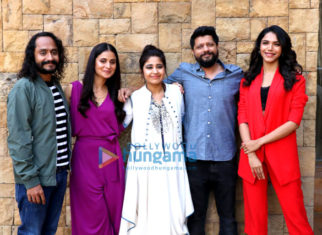 Cast of Web series Mirzapur film promotion at JW Marriott in Juhu