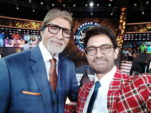 Thugs Of Hindostan stars Aamir Khan and Amitabh Bachchan reunite on Kaun Banega Crorepati; continue to play the game after timer goes off