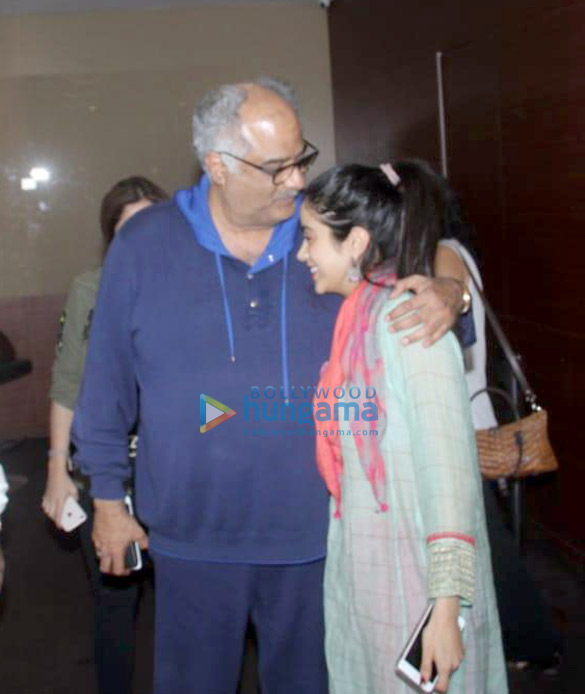 janhvi kapoor and boney kapoor snapped at a short film screening in mumbai 1