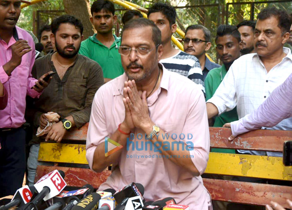 Nana Patekar snapped interacting with the media
