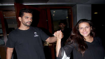 Neha Dhupia and Angad Bedi spotted at Salt Water Cafe
