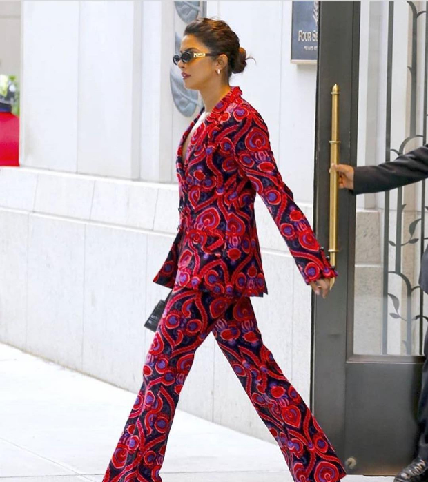 Priyanka Chopra in Anna Sui while in NYC (1)