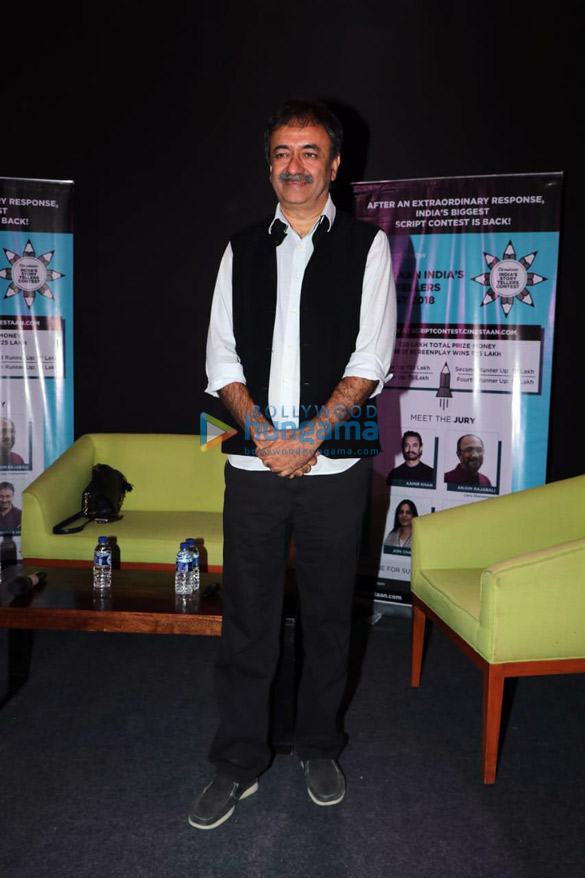 rajkumar hirani graces the launch of the 2nd edition of cinestaan script contest 2