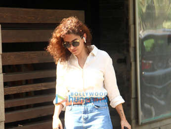 Sanya Malhotra snapped at Biguine salon in Juhu