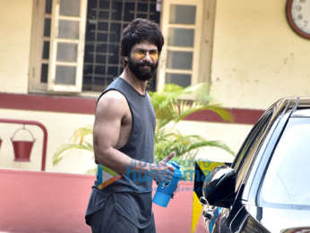 Shahid Kapoor snapped outside the gym